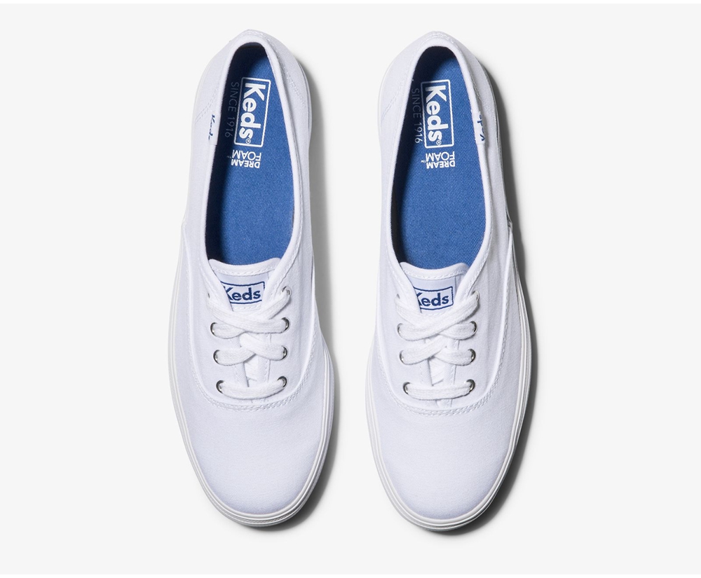 Tenis Keds Mujer Blancos - Triple Kick - 3956-IDQSE